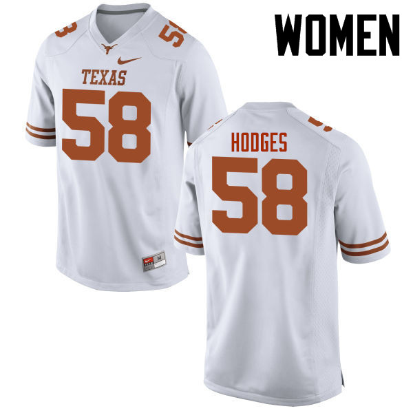 Women #58 Brandon Hodges Texas Longhorns College Football Jerseys-White